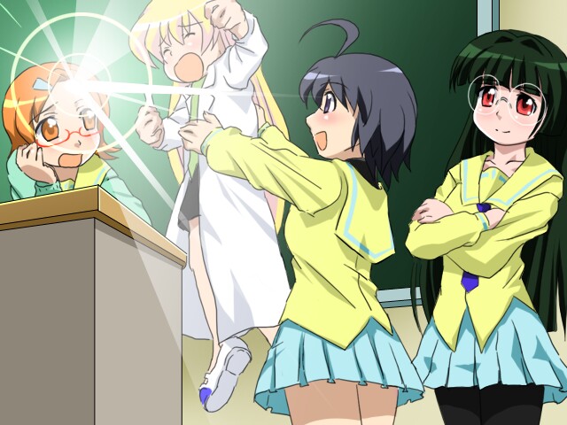 rebecca miyamoto, katagiri himeko, tachibana rei, and uehara miyako (pani poni dash!) drawn by sanshita