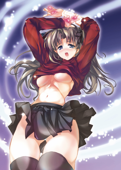 tohsaka rin (fate and 1 more) drawn by kashi