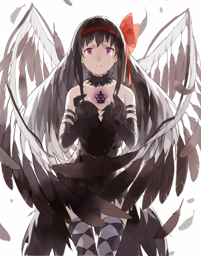akemi homura and akuma homura (mahou shoujo madoka magica and 1 more) drawn by nine_(liuyuhao1992)