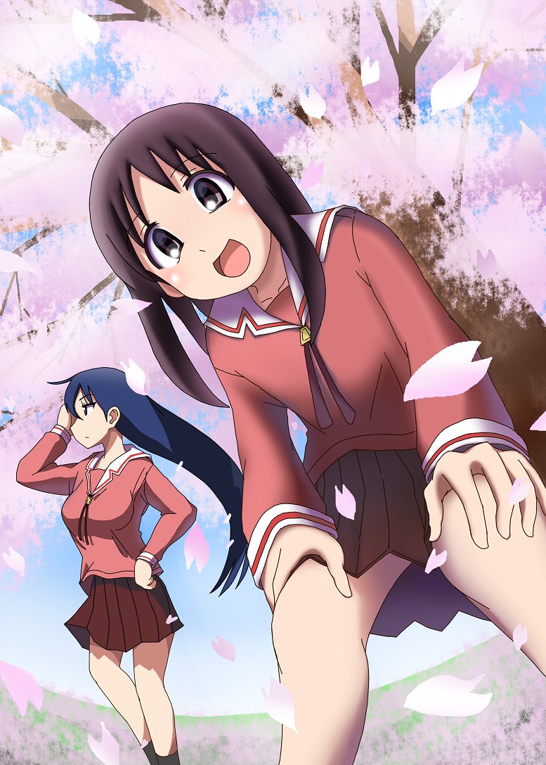 kasuga ayumu and sakaki (azumanga daioh) drawn by morichan