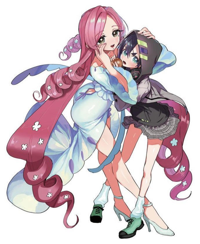 hanazono hahari and haraga kurumi (kimi no koto ga dai dai dai dai daisuki na 100-nin no kanojo) drawn by nozawa_yukiko