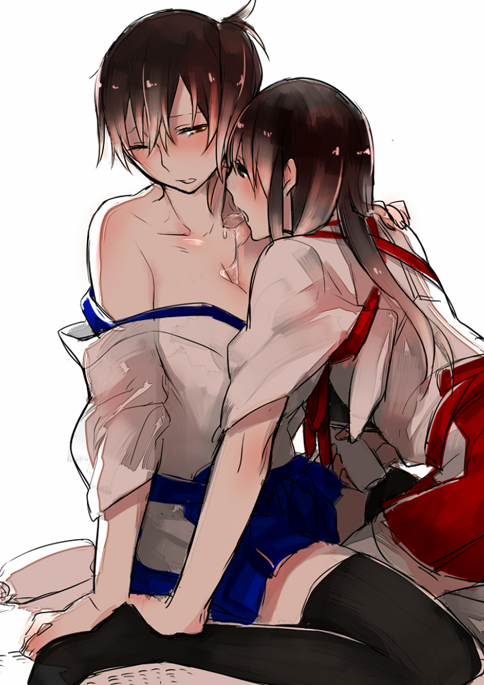 kaga and akagi (kantai collection) drawn by shuu-0208