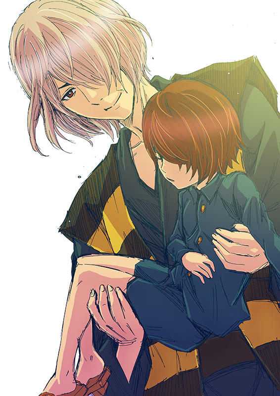 kitarou and medama oyaji (gegege no kitarou) drawn by rurukichi