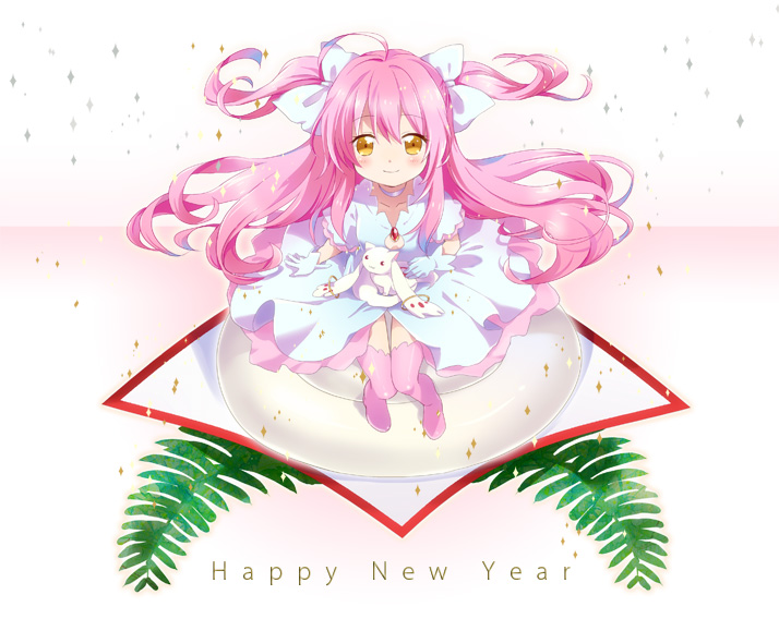 kaname madoka, kyubey, and ultimate madoka (mahou shoujo madoka magica) drawn by sakuro