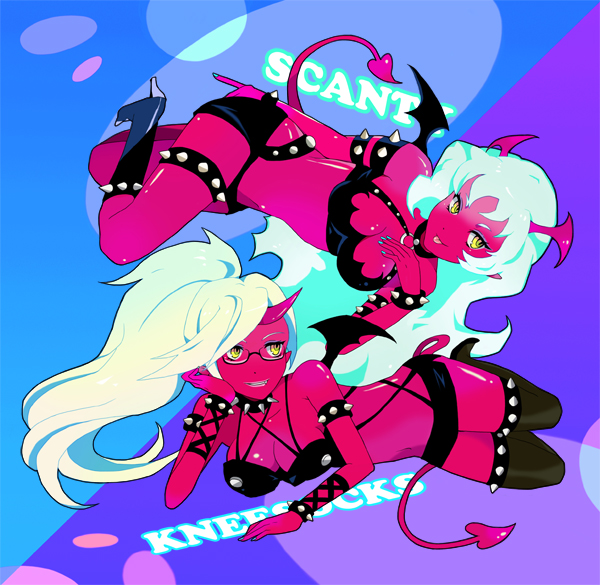 kneesocks and scanty (panty & stocking with garterbelt) drawn by chilbok