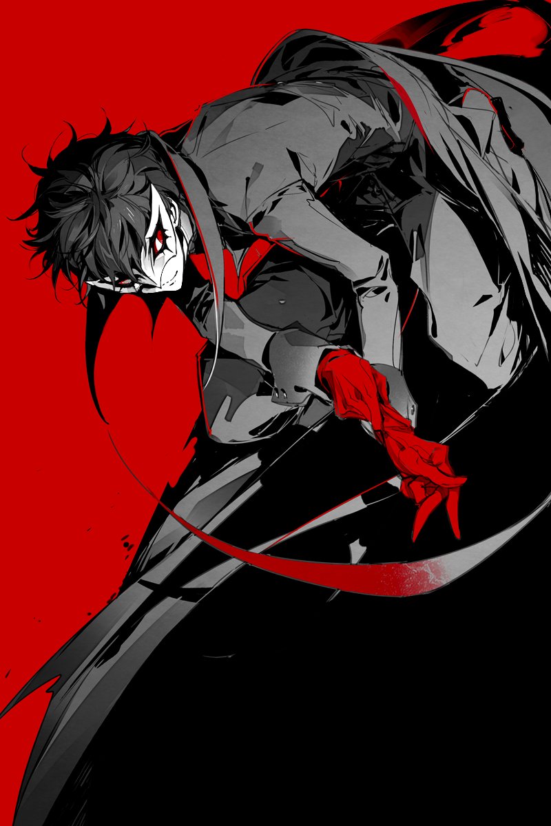 amamiya ren and joker (persona and 1 more) drawn by izumi_(nagashi)
