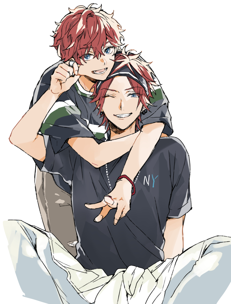amagi rinne and amagi hiiro (ensemble stars!) drawn by nakayama_miyuki