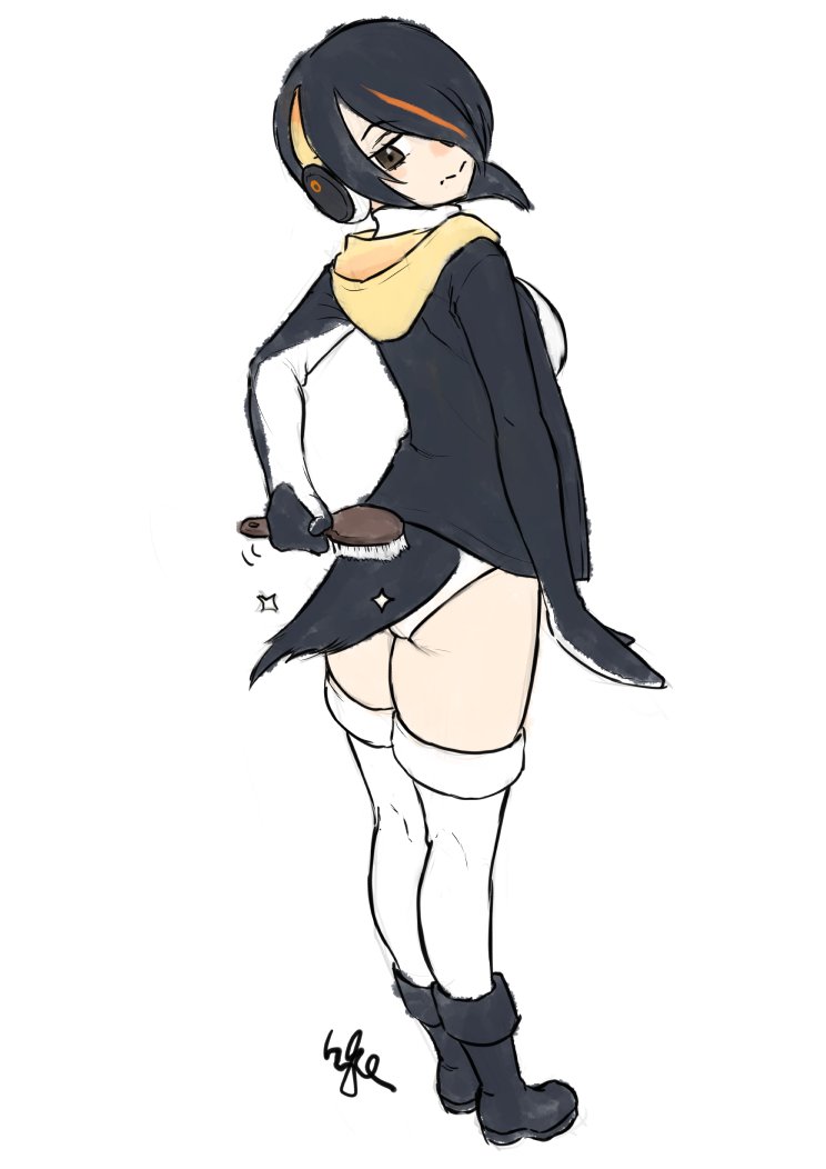 emperor penguin (kemono friends) drawn by kishida_shiki