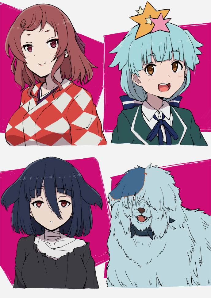 hoshikawa lily, yamada tae, yuugiri, and romero (zombie land saga) drawn by natsutarou