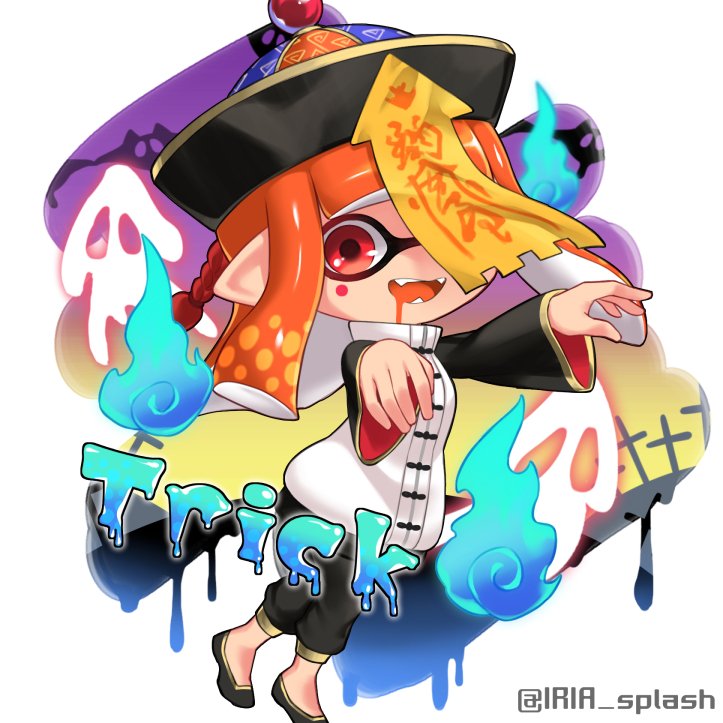 inkling player character and inkling girl (splatoon and 1 more) drawn by iria_(yumeirokingyo)