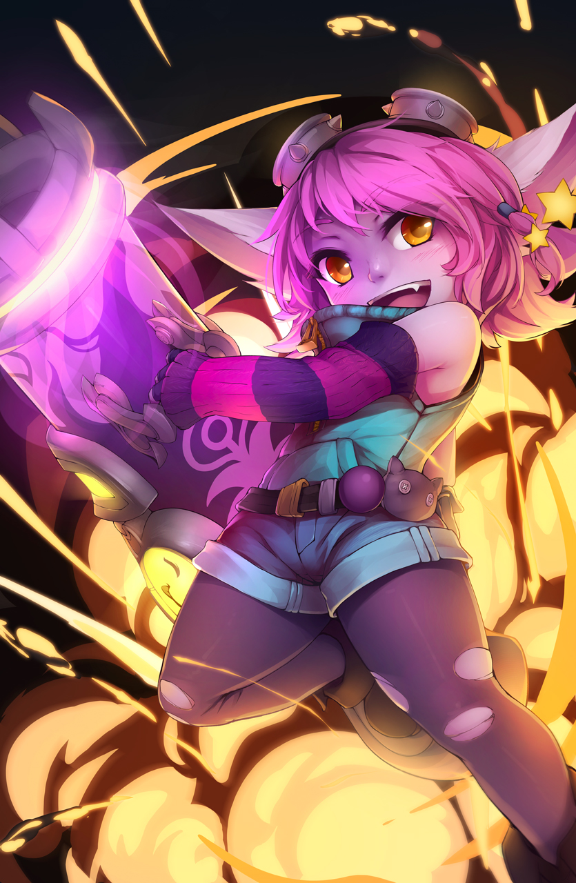 tristana and riot girl tristana (league of legends) drawn by ricegnat