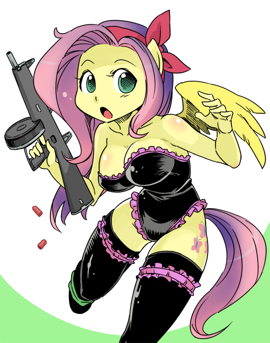 fluttershy and lunch (dragon ball and 2 more) drawn by shepherd0821