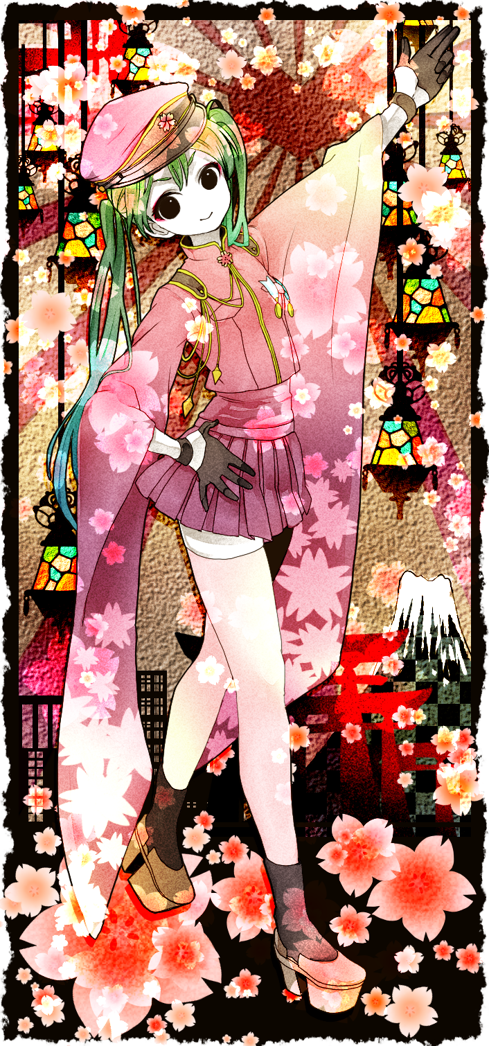 hatsune miku (vocaloid and 1 more) drawn by naoaka