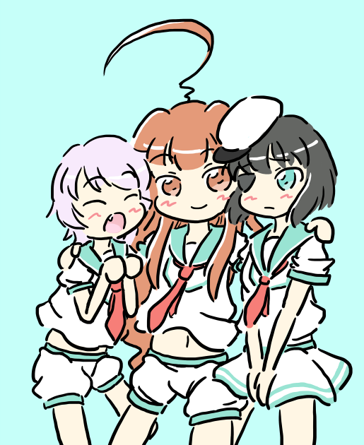 kiso, kuma, and tama (kantai collection) drawn by color_(iroiro)