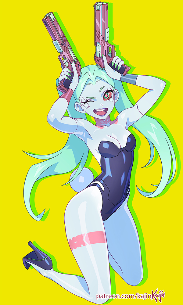 rebecca (cyberpunk and 1 more) drawn by kajin_(kajinman)