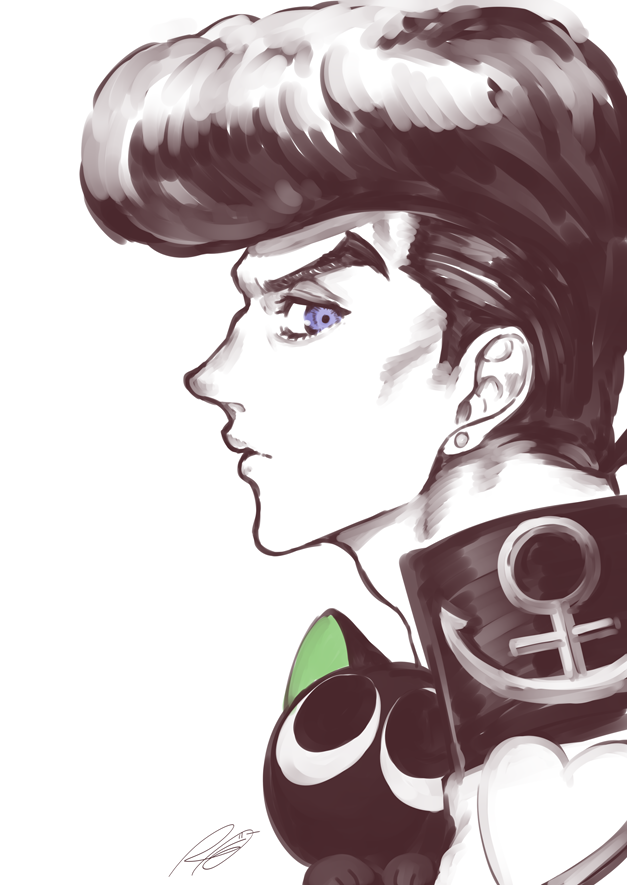 higashikata josuke and luo xiaohei (jojo no kimyou na bouken and 2 more) drawn by rkp