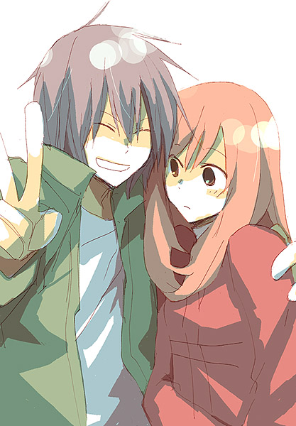 morimi saki and takizawa akira (higashi no eden) drawn by sakuta_(tomohirou)