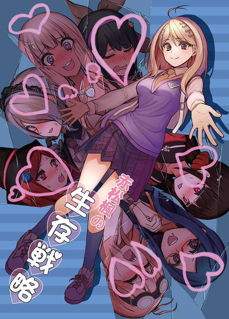 akamatsu kaede, harukawa maki, iruma miu, yumeno himiko, yonaga angie, and 3 more (danganronpa and 1 more) drawn by ayasugi_tsubaki
