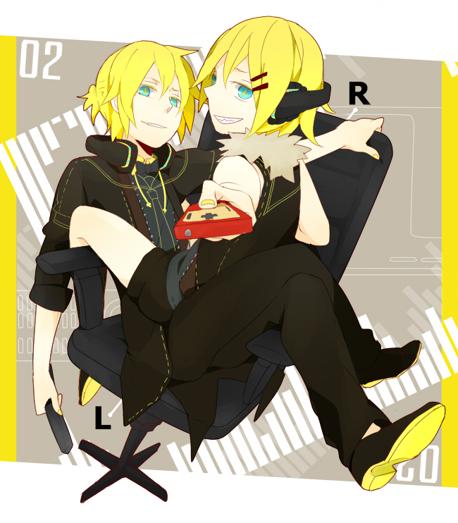 kagamine rin and kagamine len (vocaloid and 1 more) drawn by al_(arupaka)