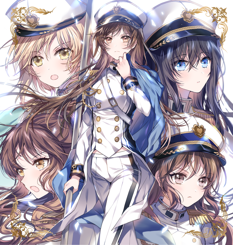 sagisawa fumika, tachibana arisu, nitta minami, takamori aiko, and aiba yumi (idolmaster and 2 more) drawn by nennen