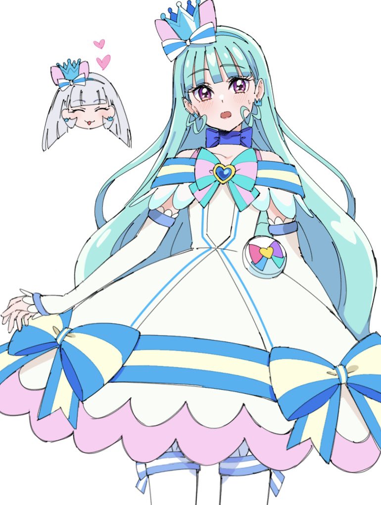 nekoyashiki yuki, nekoyashiki mayu, cure nyammy, and cure lillian (precure and 1 more) drawn by shirako_love