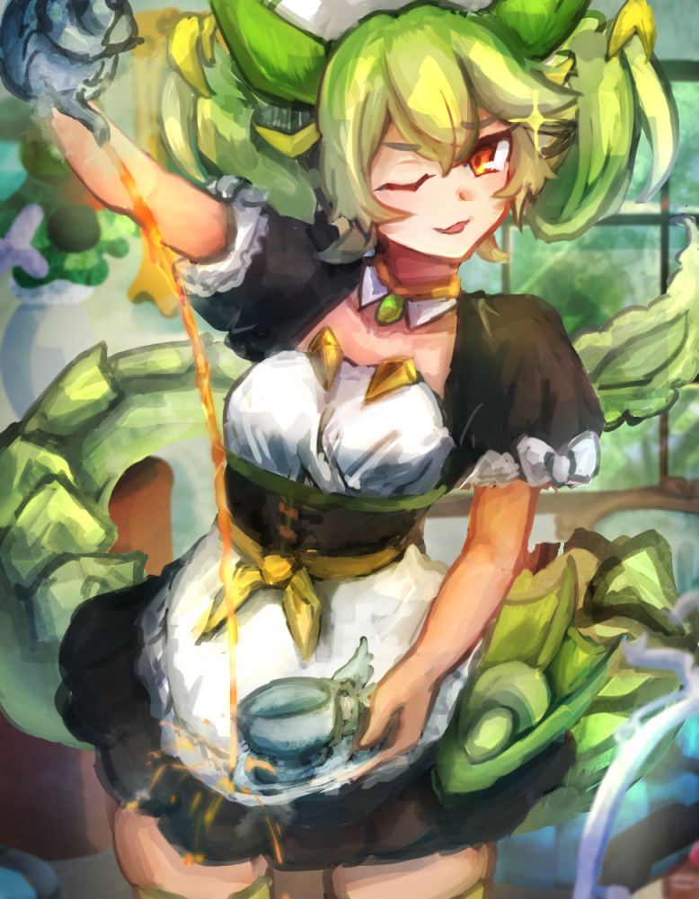 parlor dragonmaid (yu-gi-oh!) drawn by hatano_kiyoshi