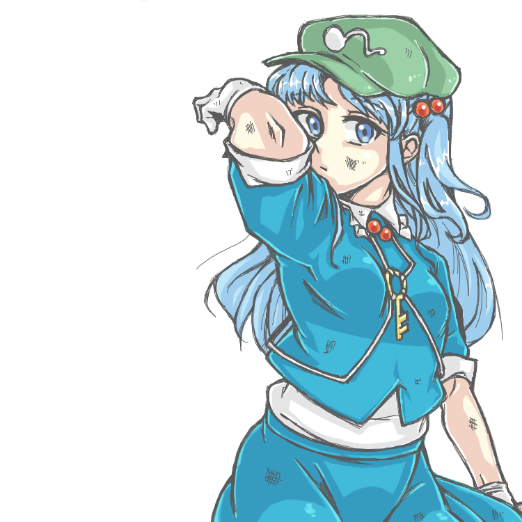 kawashiro nitori (touhou) drawn by yuusha-chan_(gassaku_no_hito)