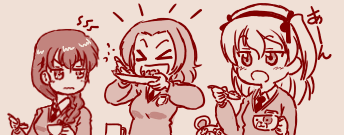 shimada arisu, boko, rosehip, and rukuriri (girls und panzer) drawn by takahashi_kurage