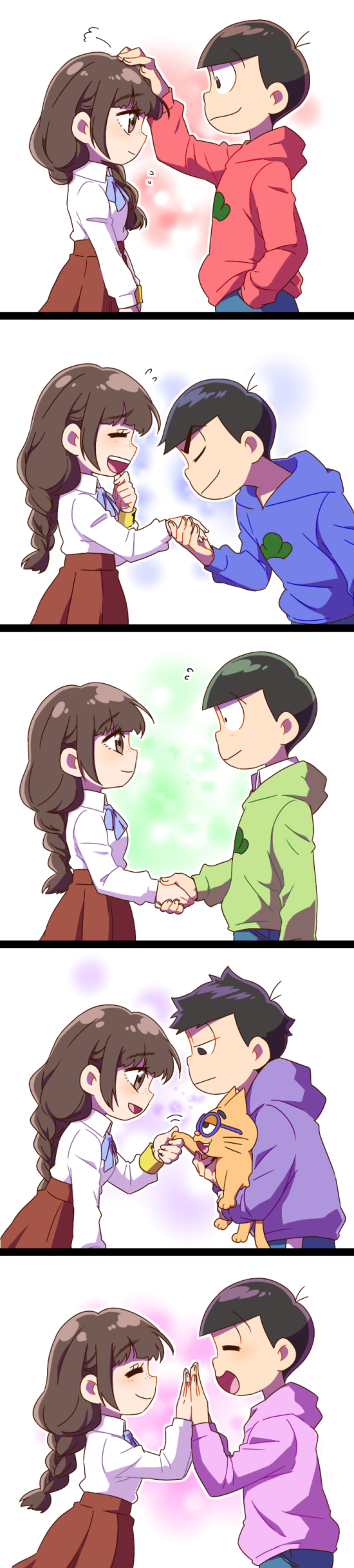 matsuno osomatsu, matsuno karamatsu, matsuno ichimatsu, matsuno choromatsu, matsuno todomatsu, and 2 more (osomatsu and 2 more) drawn by kozakura_(i_s_15)
