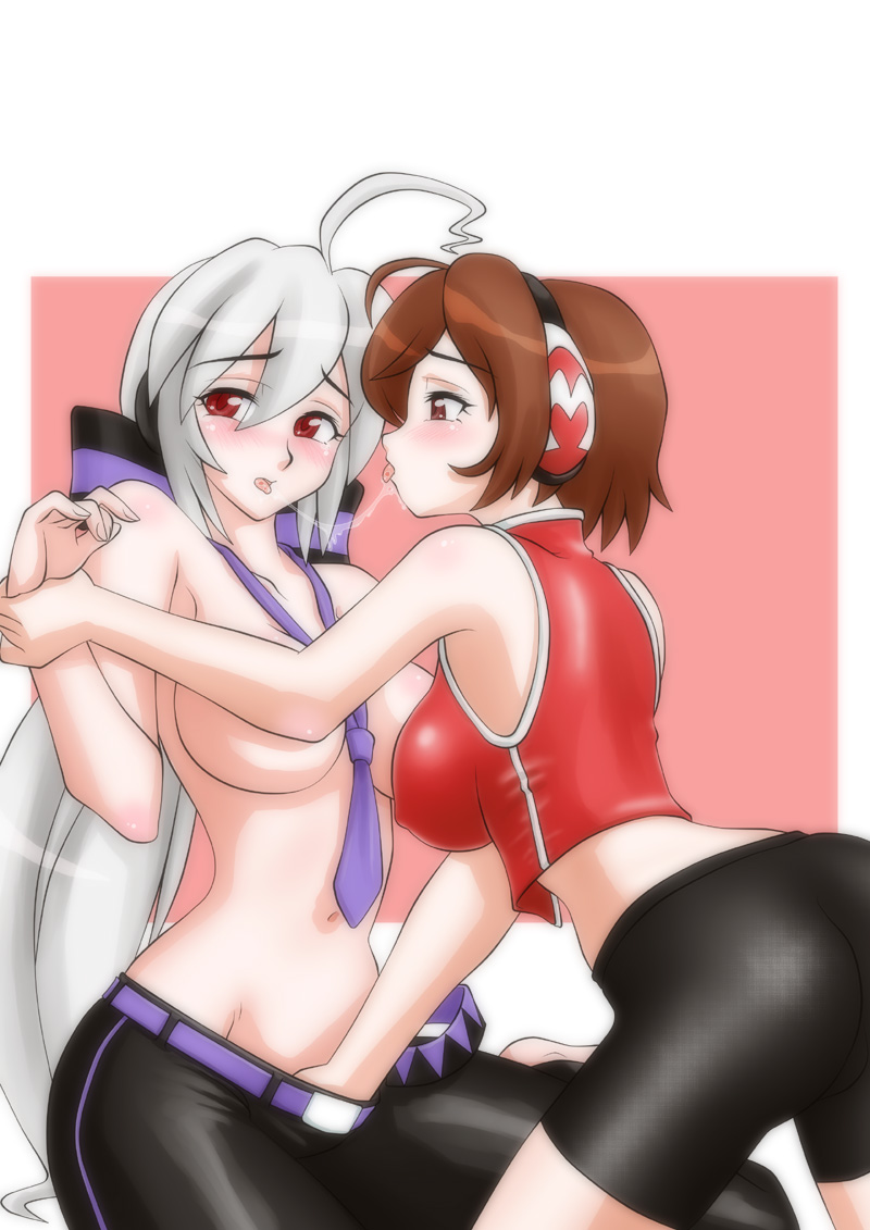 meiko and yowane haku (vocaloid and 1 more) drawn by nakao