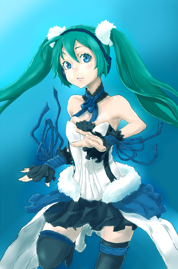 hatsune miku (vocaloid and 2 more) drawn by nagiya.
