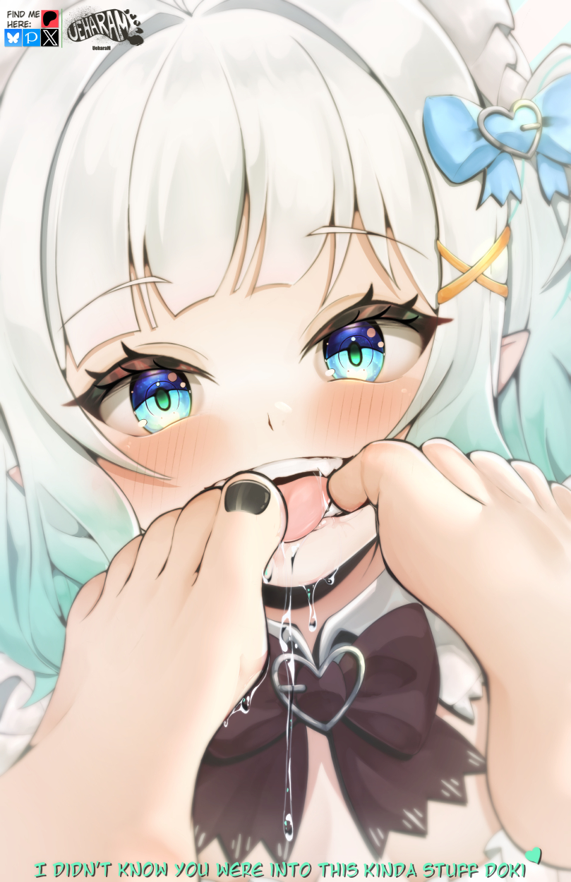 dokibird and mint fantome (indie virtual youtuber) drawn by ueharam