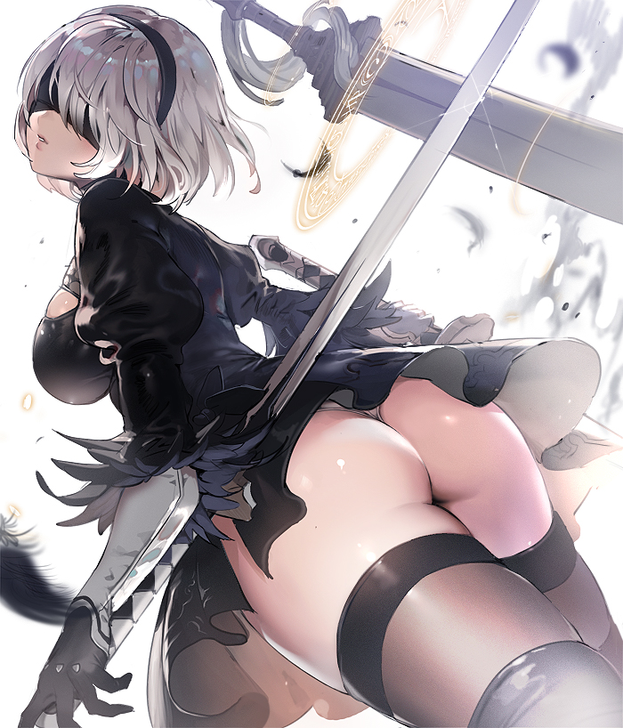 2b (nier and 1 more) drawn by raichi_(user_gwvk5732)