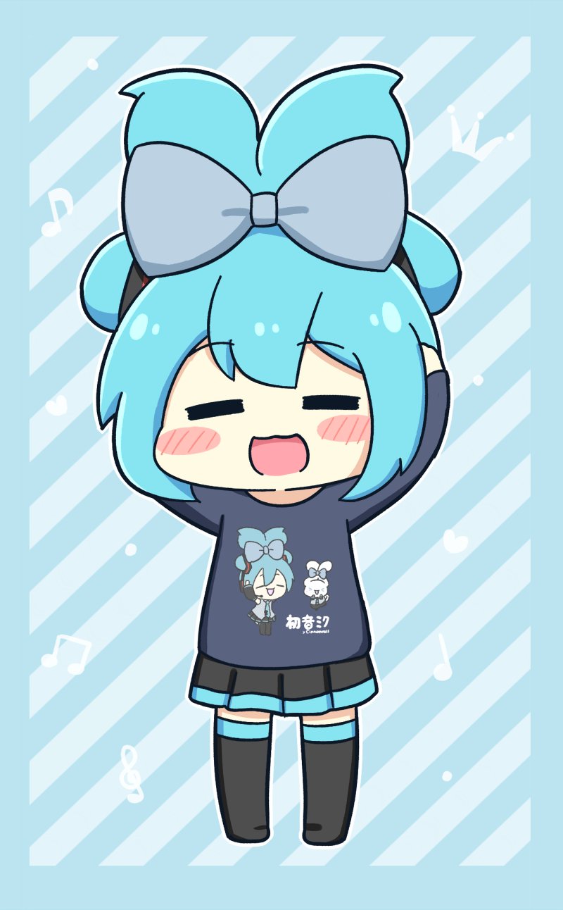 hatsune miku, cinnamoroll, and cinnamiku (vocaloid and 2 more) drawn by nukotun