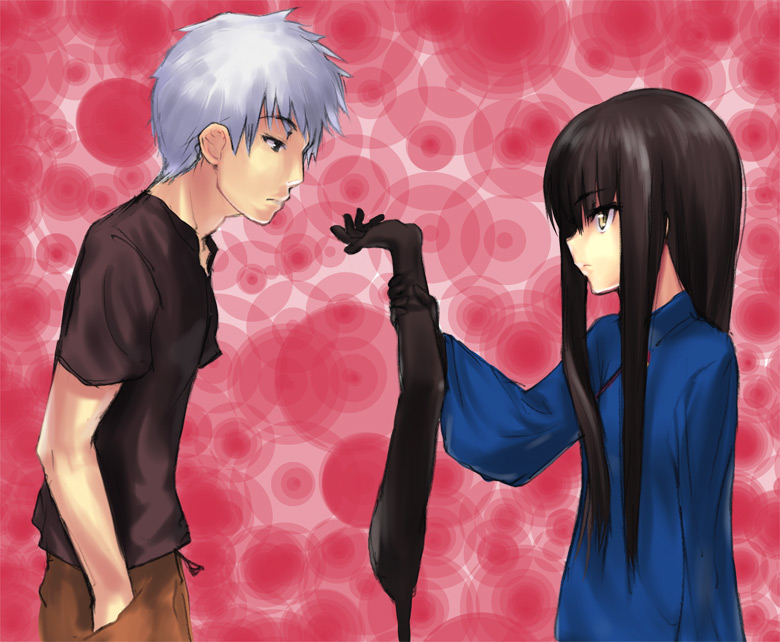 karyou kaie and ishizue arika (decoration disorder disconnection) drawn by negy
