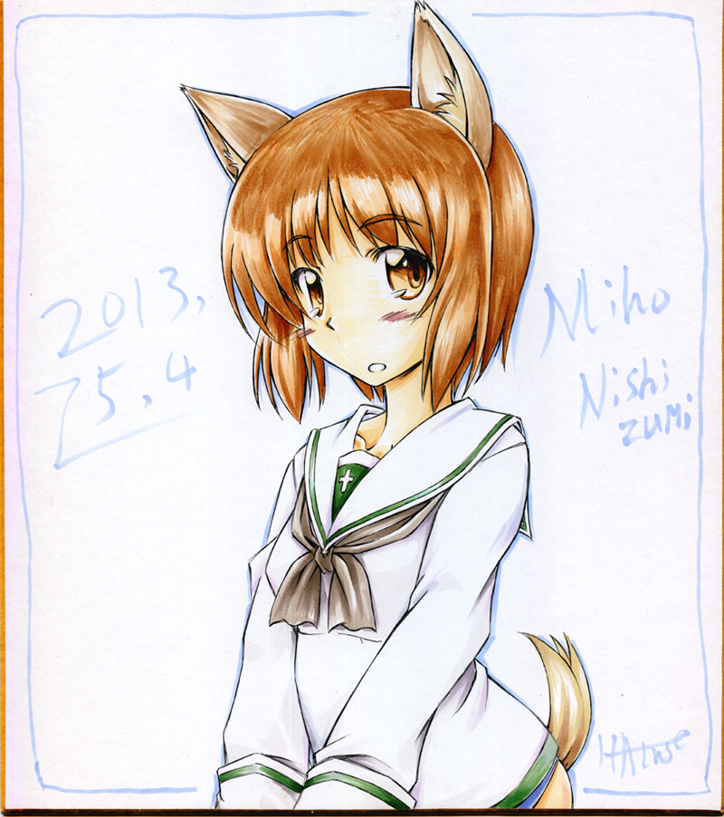 nishizumi miho (girls und panzer and 1 more) drawn by masana_hatuse