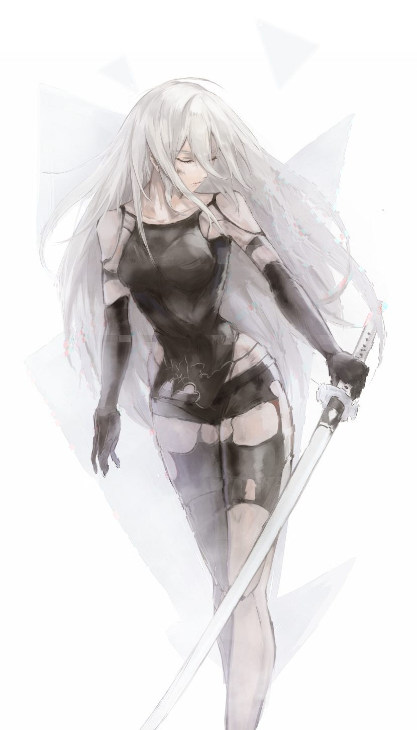a2 (nier and 1 more) drawn by kachi