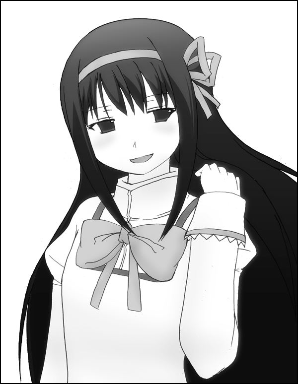 akemi homura (mahou shoujo madoka magica) drawn by rushou_kei