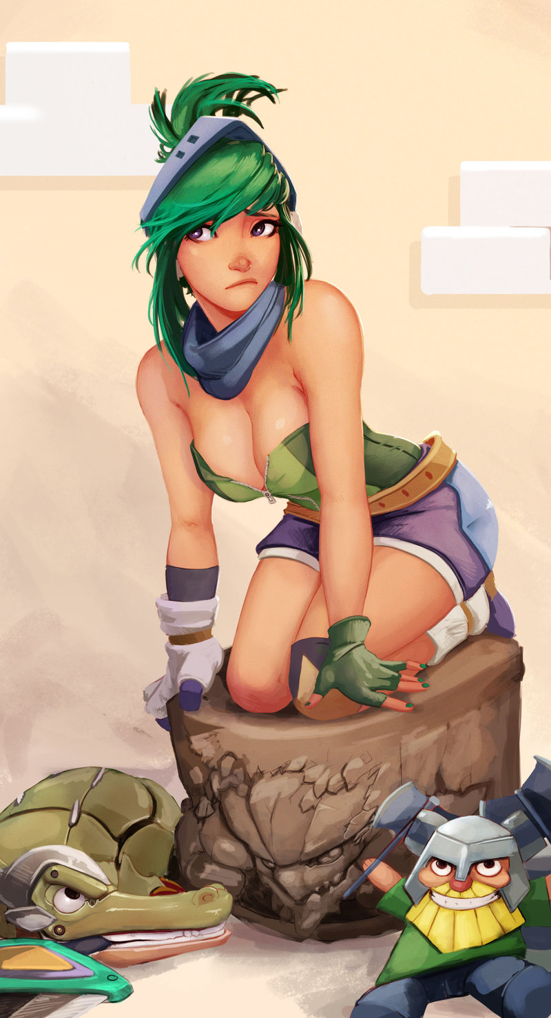 riven, renekton, olaf, malphite, arcade riven, and 1 more (league of legends) drawn by raichiyo33