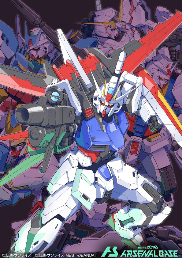 rx-78-2 gundam, unicorn gundam, gundam barbatos, strike gundam, aile strike gundam, and 1 more (gundam and 7 more) drawn by sa/tsu/ki