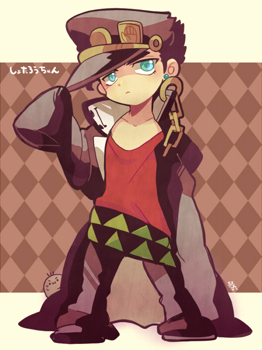 kujo jotaro (jojo no kimyou na bouken and 1 more) drawn by kotorai