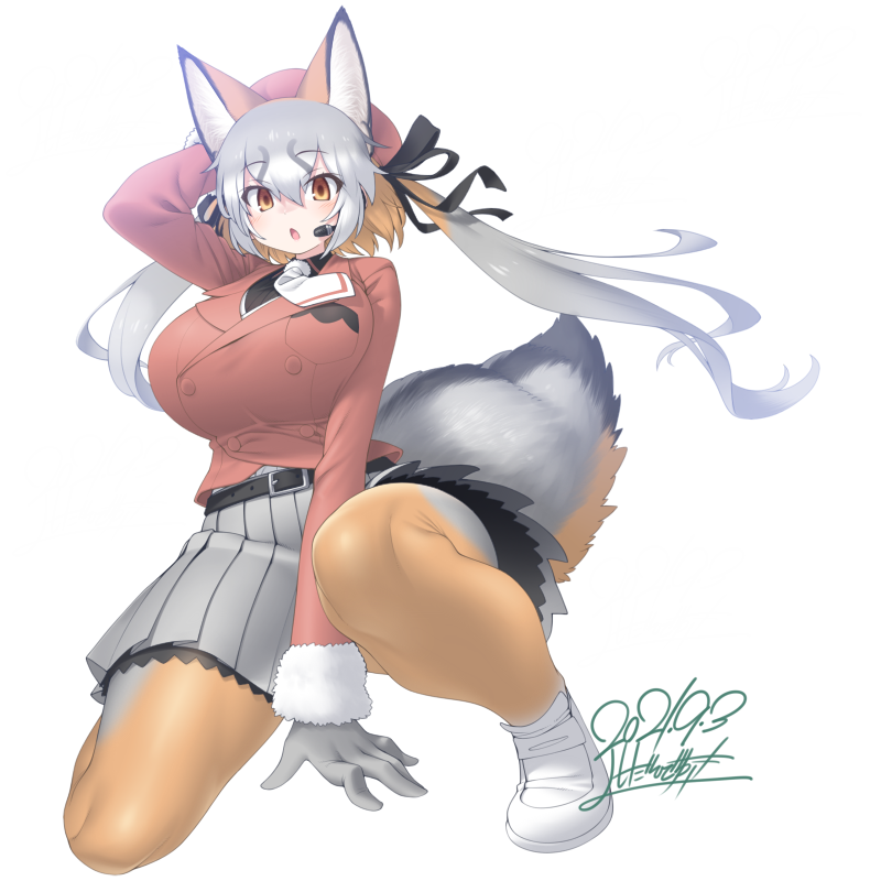island fox (kemono friends and 1 more) drawn by yoshida_hideyuki