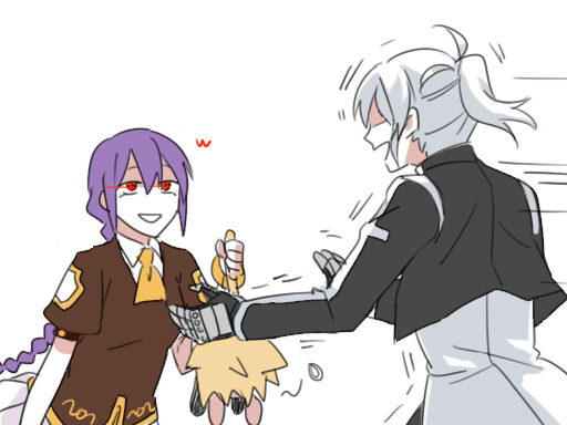 sion eltnam, neco-arc, riesbyfe stridberg, and sion tatari (tsukihime and 1 more) drawn by 6_(yuchae)