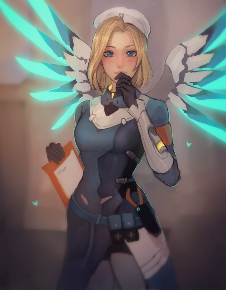 mercy and combat medic ziegler (overwatch and 1 more) drawn by matilda_fiship