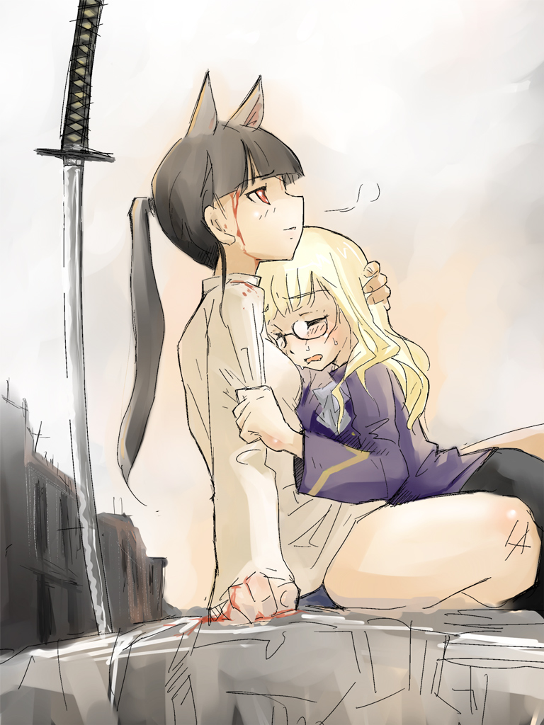 perrine h. clostermann and sakamoto mio (world witches series and 1 more) drawn by hi-yo