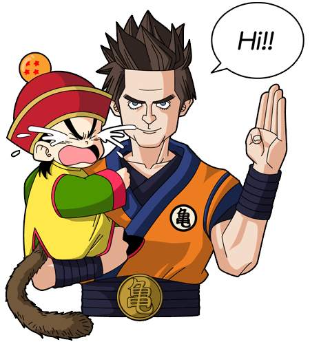 son goku, son gohan, and justin chatwin (dragon ball and 2 more) drawn by tamano_negi_ichirou
