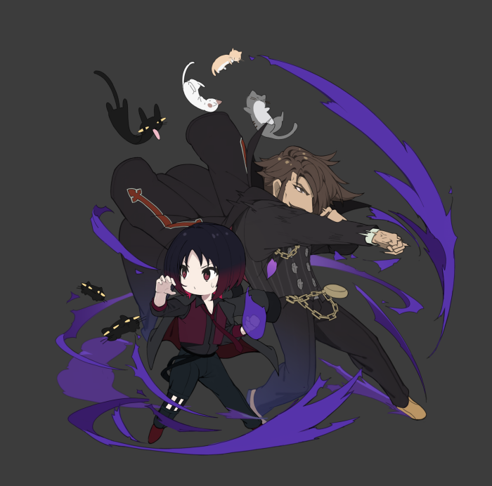 kisaragi ren and slayer (guilty gear and 1 more) drawn by touzai_(poppin_phl95)