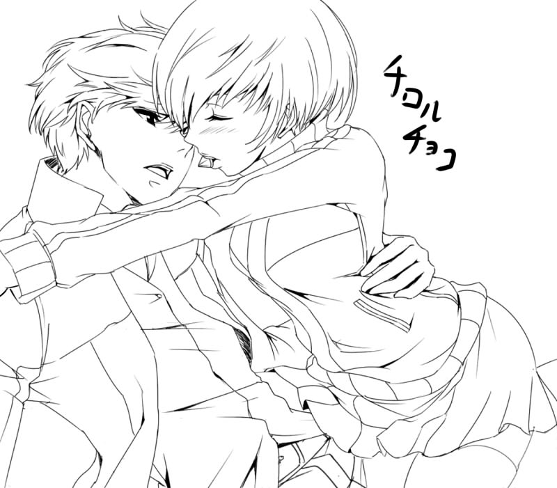 narukami yu and satonaka chie (persona and 1 more) drawn by suta_furachina
