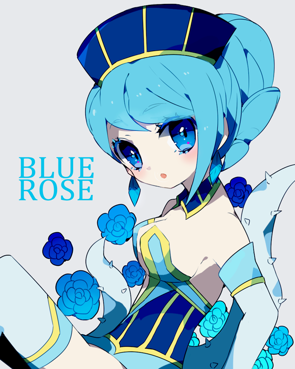 karina lyle and blue rose (tiger & bunny) drawn by amesawa_mokke