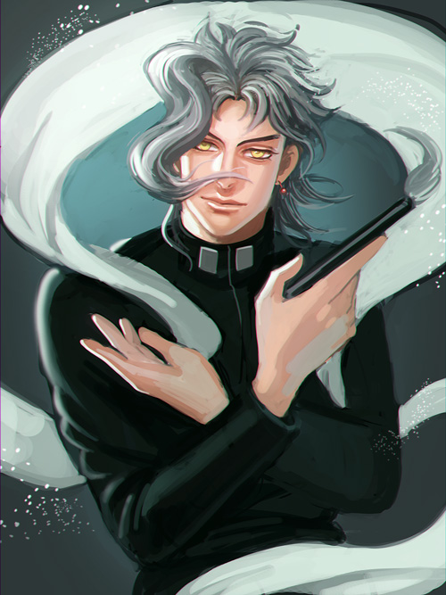 kakyoin noriaki (jojo no kimyou na bouken and 1 more) drawn by magatsumagic
